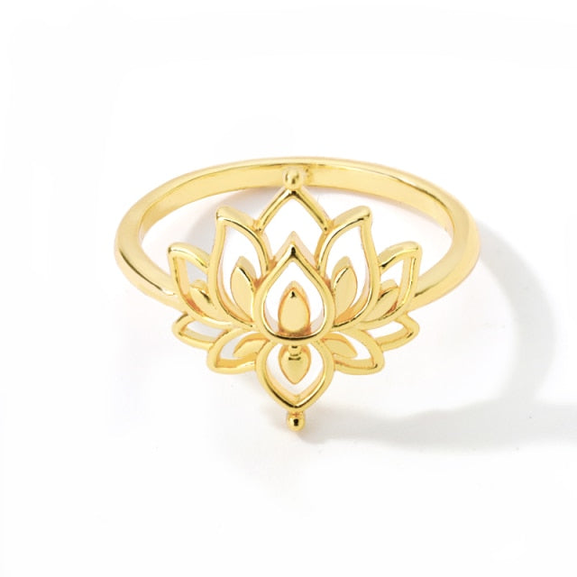 Lotus Flower Cut Out Ring - Blingdropz