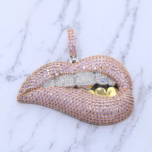 Load image into Gallery viewer, Pouty Drip Pendant Necklace - Blingdropz
