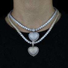 Load image into Gallery viewer, Sparkly Heart Bling Pendant Necklace - Blingdropz
