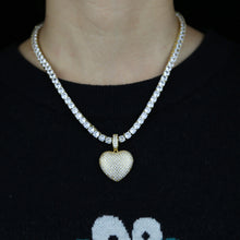Load image into Gallery viewer, Sparkly Heart Bling Pendant Necklace - Blingdropz
