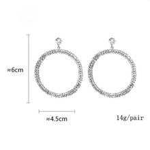 Load image into Gallery viewer, Round Crystal Hoops - Blingdropz
