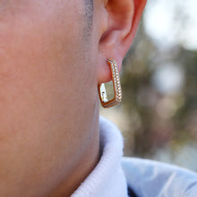 Load image into Gallery viewer, Gold Square Blingdropz Earrings - Blingdropz
