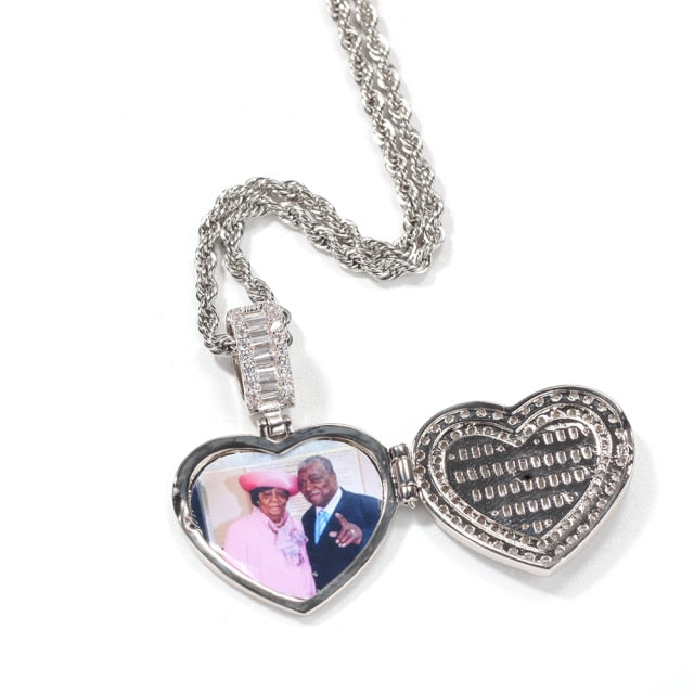 Heart Locket Pendant Necklace - Blingdropz