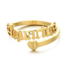 Load image into Gallery viewer, Zodiac Heart Ring - Blingdropz
