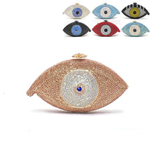 Load image into Gallery viewer, Evil Eye Diamond Clutch - Blingdropz
