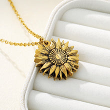 Load image into Gallery viewer, Sunshine Sunflower Locket Pendant Necklace - Blingdropz

