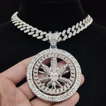 Load image into Gallery viewer, Sensi Medallion Pendant with Cuban Link Chain - Blingdropz
