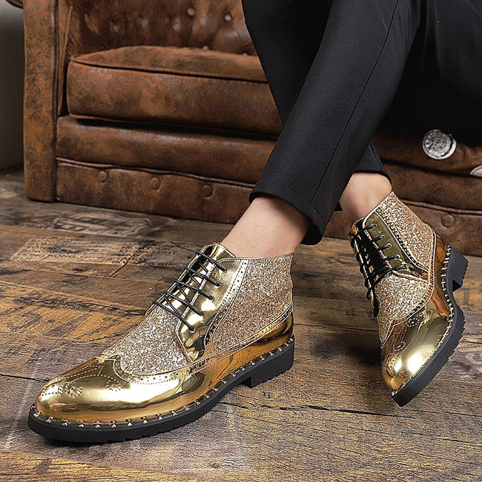 Sparkly Men's Ankle Boots - Blingdropz