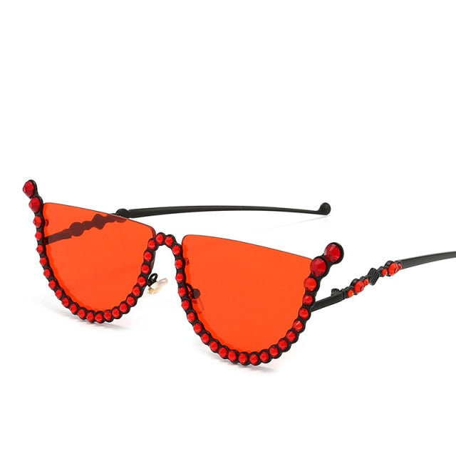 Diamond Cat Eye Sunglasses - Blingdropz