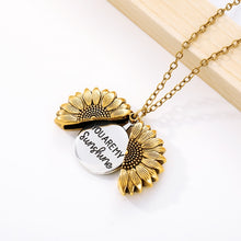 Load image into Gallery viewer, Sunshine Sunflower Locket Pendant Necklace - Blingdropz
