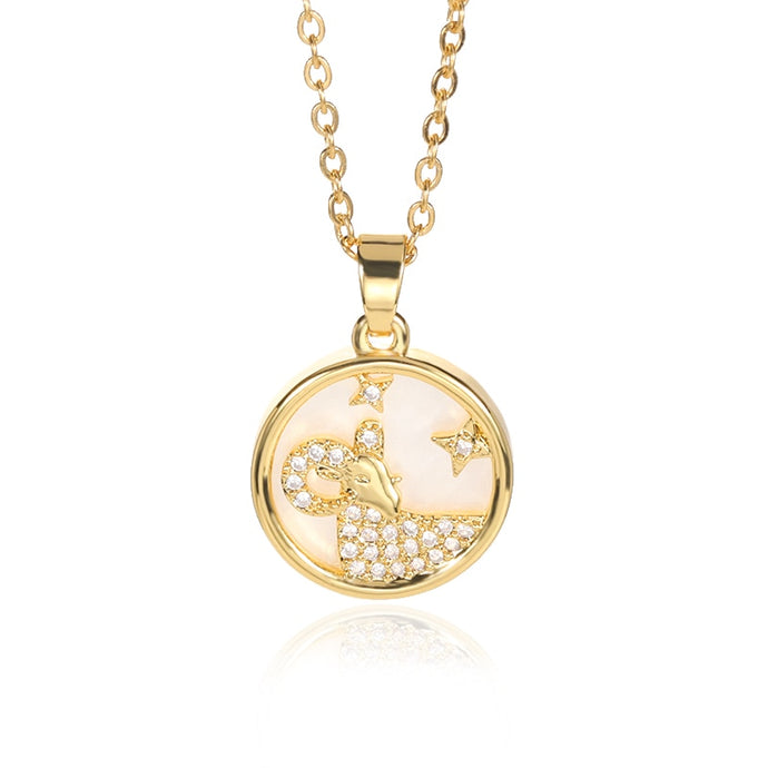 Icy Constellation Medallion Necklace - Blingdropz