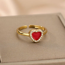Load image into Gallery viewer, Sparkly Heart Ring - Blingdropz
