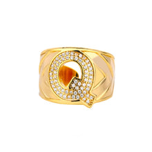 Load image into Gallery viewer, Thick Icy Initial Ring - Blingdropz
