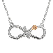 Load image into Gallery viewer, Infinity Rose Pendant Necklace - Blingdropz
