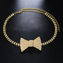 Load image into Gallery viewer, Crystal Bow Tie Choker - Blingdropz
