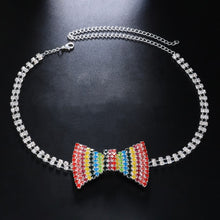 Load image into Gallery viewer, Crystal Bow Tie Choker - Blingdropz
