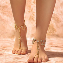 Load image into Gallery viewer, Anklet Toe Chain Set - Blingdropz
