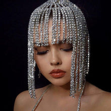 Load image into Gallery viewer, Crystal Tassel Head Piece - Blingdropz
